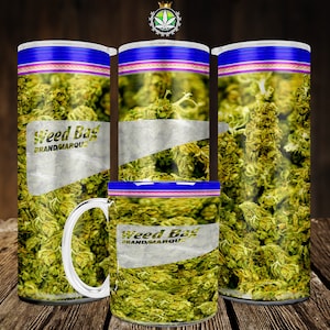 420 Weed Tumbler Wrap PNG, Bag of Weed 20oz Tumbler PNG, Funny Pot Head Stoner Tumbler, Seamless Design For Sublimation, 20oz/15oz/11oz