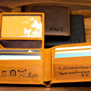 Personalisierte Brieftasche, Herren Brieftasche, Brieftasche mit Gravur, Groomsmen Brieftasche, Leder Brieftasche, Benutzerdefinierte Brieftasche, Freund Geschenk für Männer, Vatertagsgeschenk für Ihn