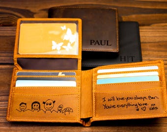 Billetera personalizada, Billetera para hombre, Billetera grabada, Billetera para padrinos de boda, Billetera de cuero, Billetera personalizada, Regalo para novios, Regalo para el día del padre para él