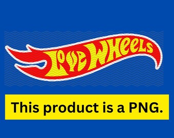 LoveWheels Hot Wheels PNG - High Quality Digital Image File, Instant Download for Crafting, Cricut Use, Digital Design