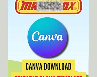 Editable Diecast Car Backing Template - Custom 1:64 Scale Card - Canva Digital Download - Personalized Collectible Display