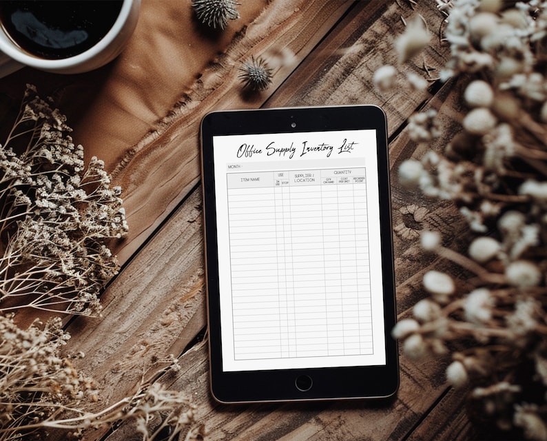 Office Supply Inventory List: Printable Tracker Worksheet (PDF Download ...