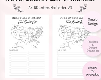 USA Travel Bucket List Printable: United States To-Do List (PDF Download)