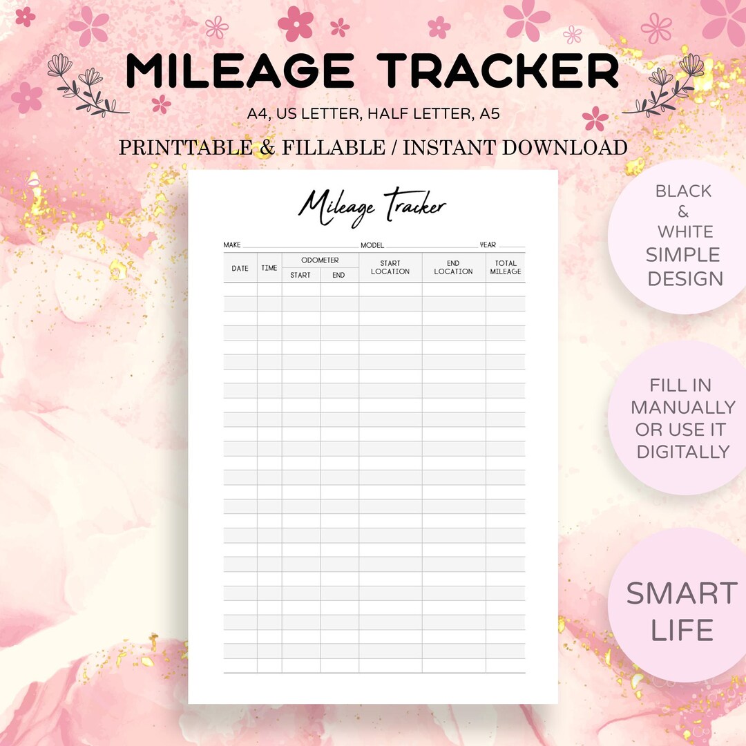 Driversnote Mileage Report.pdf Mileage Tracker Printable Log Book | Business Driving Record (PDF ...