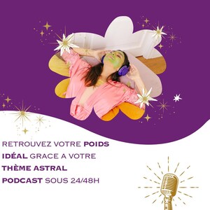 Retrouvez un poids idéal grâce à l'Astrologie réponse en 24 ou 48h en Podcast carte graphique de votre thème astral