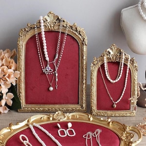 Gold Jewelry Display Set Earring Holder Necklace Hanger Pendant Organizer Jewelry Store Photograph Display