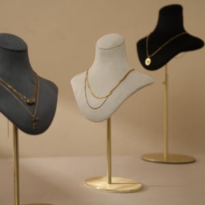 Expositor de busto de colar, suporte de colar, manequim, suporte de joias, exposição de joias para vitrine de loja, evento de joias