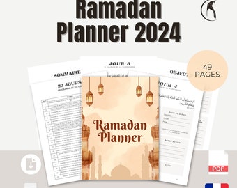 Planificateur Ramadan 2024, Agenda Quotidien 2024, PDF Imprimable, Suivi prière, Suivi du Coran, tracker ramadan, Pour femme musulmane