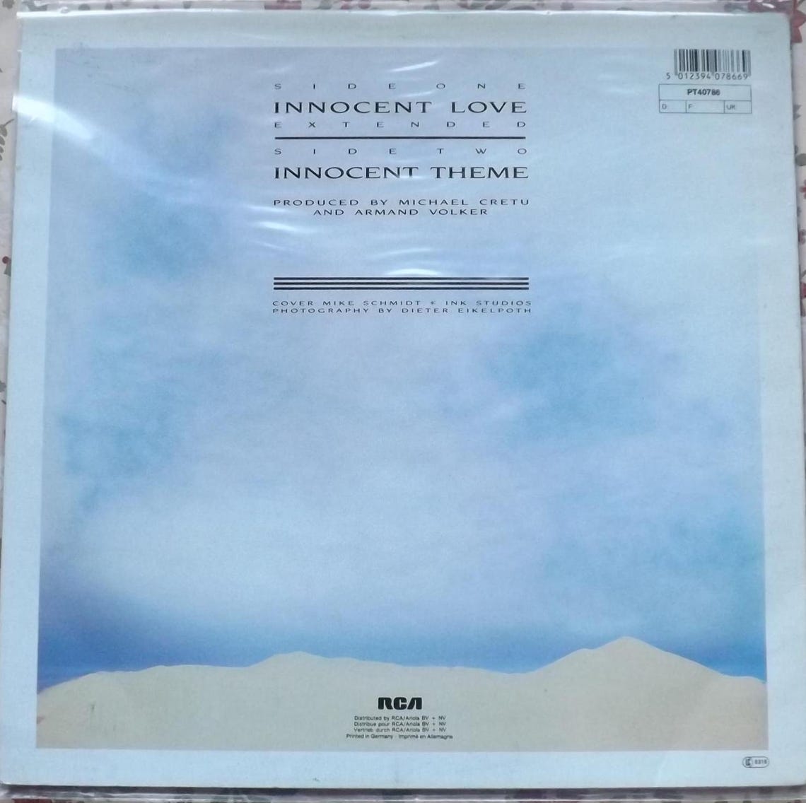 MAXI 45t. 12".   SANDRA.  Innocent Love. 1986.  (Synth Pop) ., foto 2 de 4