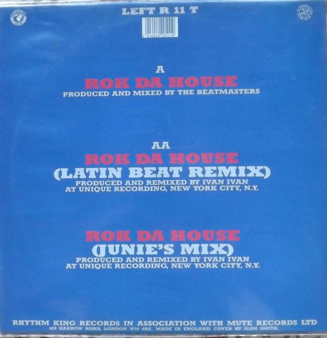 MAXI 45t. 12".   The BEATMASTERS.  Featuring The Cookie Crew. 1987.  (Hip House) ., Foto 2 von 4