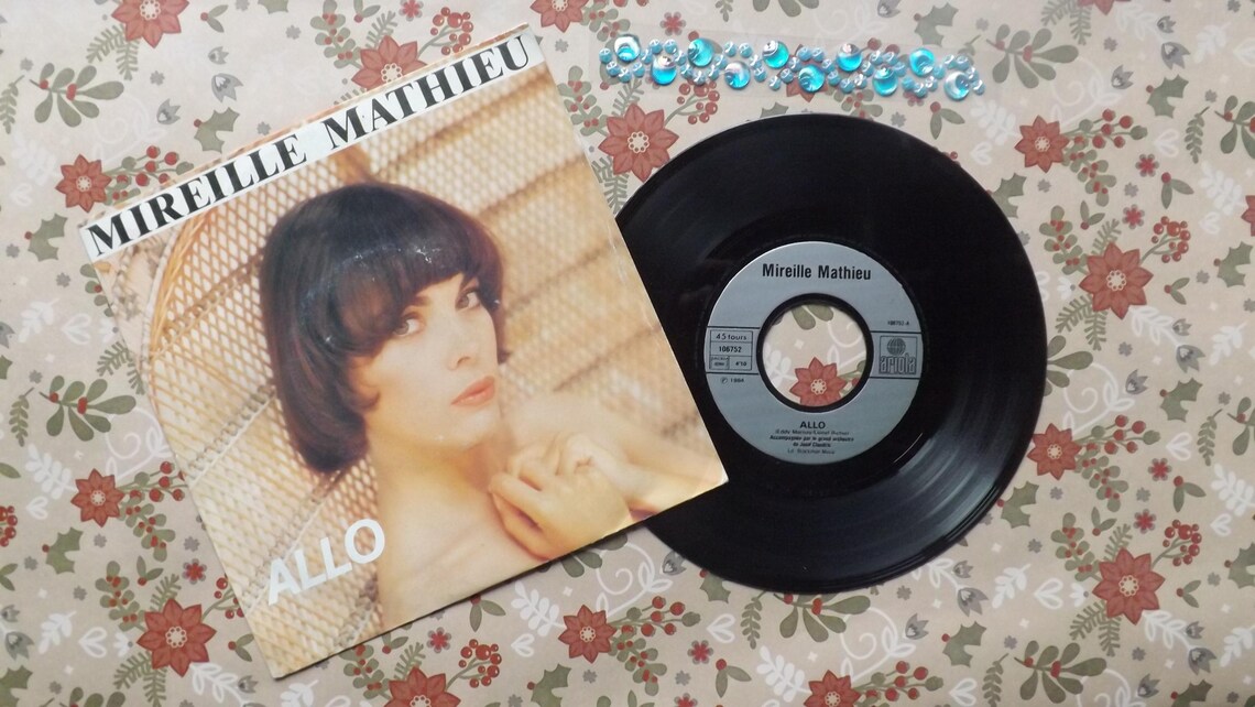 45t  7"   MIREILLE MATHIEU.  Allo.    1984., foto 1 di 3