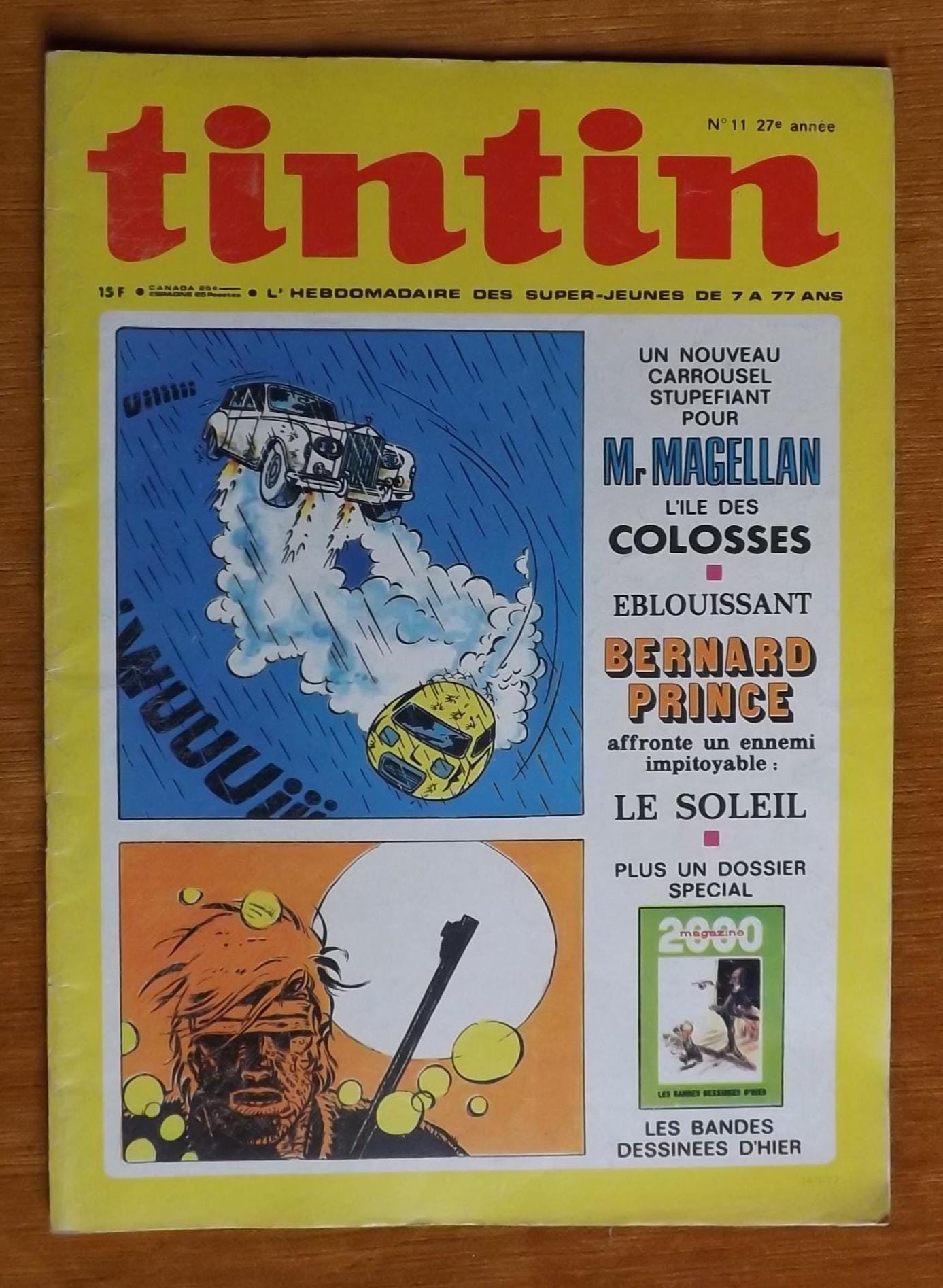 TINTIN Journal - Belgian Edition. 27th Year. Issue No. 11. 1972.