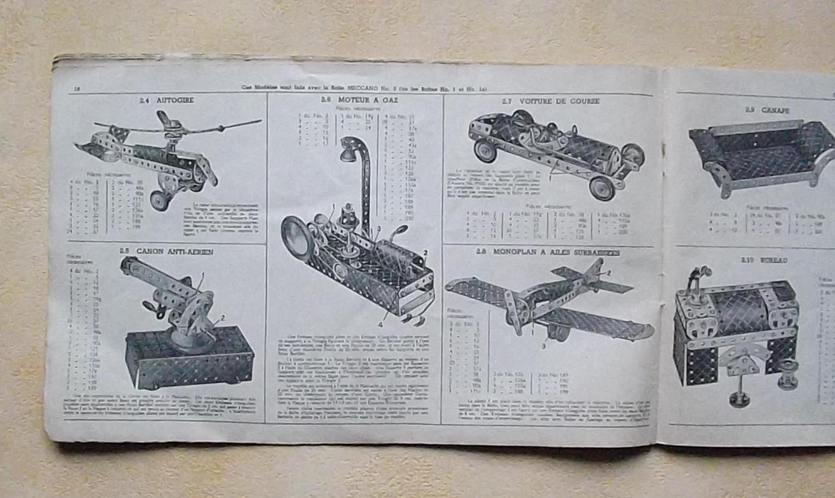 MECCANO notice pour moteur électrique 20 volts