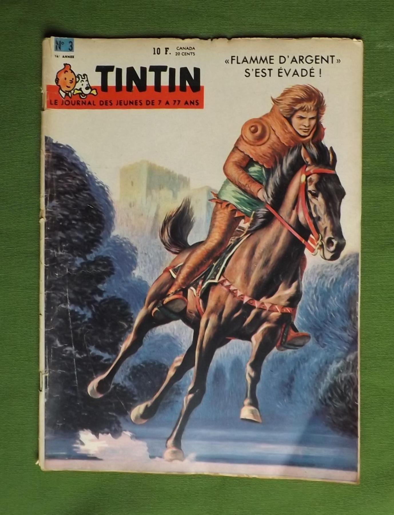 TINTIN Journal - Belgian Edition. 16th Year. Issue 3. 1961. Cover by Cuvelier / Greg.