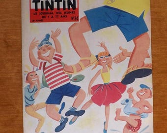Rare TINTIN Journal - Belgian Edition. 13th Year. Issue No. 34. 1958. Cover by CRAENHALS. (EXPO 58)
