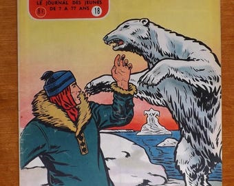 Kuifje Magazine - Belgische editie. 12e jaargang. Nummer 18. 1957. Omslag door F. CHENEVAL, Frijdjof Hansen.