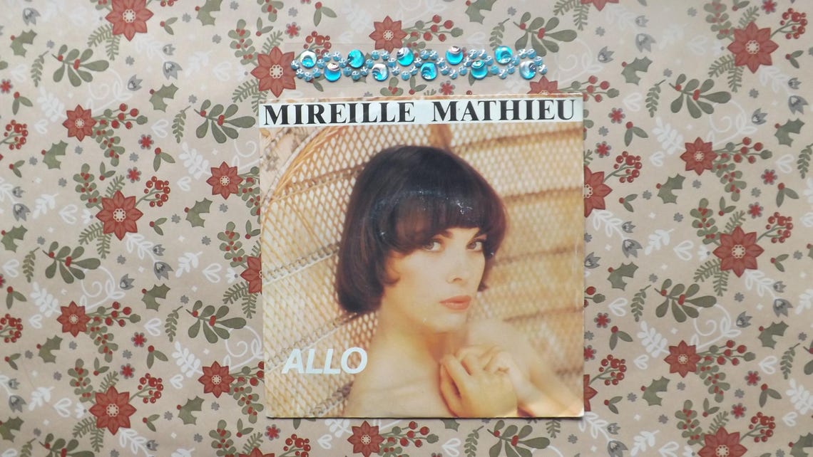 45t  7"   MIREILLE MATHIEU.  Allo.    1984., foto 2 di 3