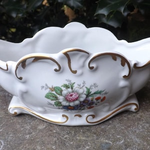 Antique Small Hand Painted Brussels Porcelain PLANTER - signed