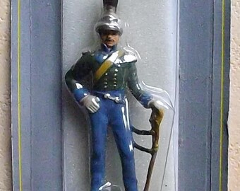 Starlux-Figuren. „Unteroffizier des 4. Lancer“ Authentischer Zinnsoldat. Maßstab: 1/32.