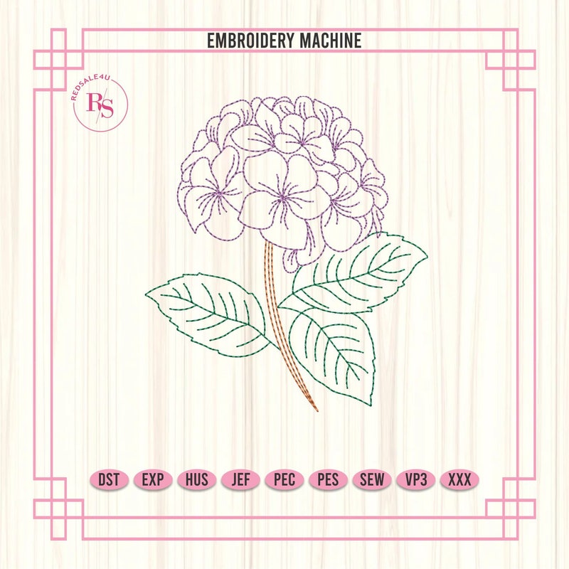 Hydrangea Embroidery - Etsy