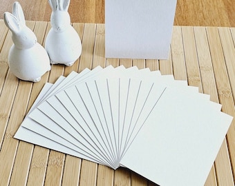 10 postales en blanco 400 g Hahnemühle papel de artista original cartón passe-partout blanco brillante sin forro libre de ácido resistente al envejecimiento a granel
