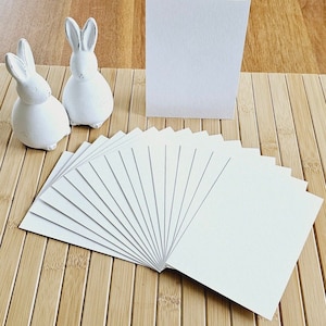 10 blank postcards 10,5x14,8cm 4x6" 400gsm Hahnemühle original artist paper mouting board bright white acidfree age-resistant bulk cardstock