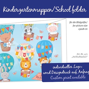 Fotos 13x18cm Passepartout Schulfotomappe 471 Teddy für hoch quer Tasche fester Karton Kindergartenmappe Fotomappe Hortmappe no plastic