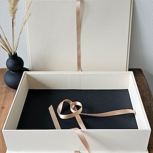 23x33x8cm Doos Professionele XL High-End Premium handgemaakte DUBBELE WAND Huwelijksgeschenkdoos Passepartout Album Fotodoos ZONDER max 25 Passepartouts