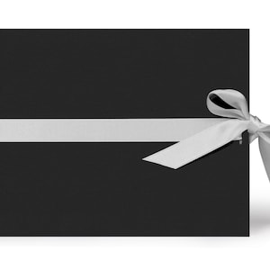 15x21cm Fotokarte Professional HighEnd XL Wedding Doppel Passepartout Fotogröße 13x18cm Feinkarton Black Black mit doppelseitigem Satinband