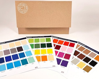 Color samples Premium recycled cardboard Craft cardboard Creative cardboard 210 + 300g paper samples Cardboard samples Color samples