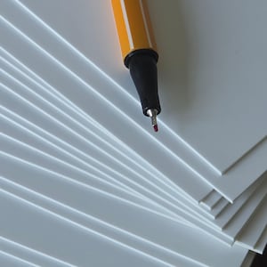 10x 0,75mm 6,3x8,9cm ATC ACEO KAKAU blank cards Ultra Black deep black very lightfast solid stable and thick artist paper bulk