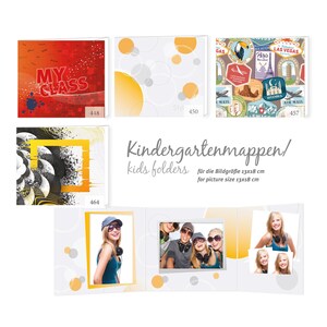 School photo folders Classic for 13x18 & 15x21 portrait landscape + bag sturdy cardboard kindergarten folder photo folder designs 07
