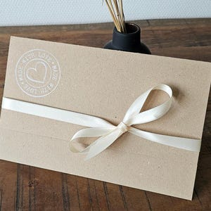 Lot de 10 pochettes de protection DINA5 en carton kraft marron pour photos, 15 x 21 cm, pour tirages photo, livraison, impression vintage