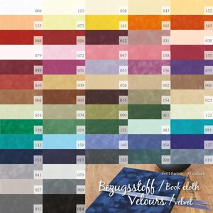 3 kleurmonsters velours meubelstof klein 2-5 cm professionele premium bekledingsstof voelt geweldig aan + kleuren perfect voor HTV vinyl