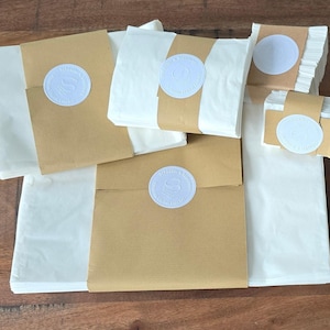 25 fundas protectoras, 14 tamaños, papel glassine de 45 g/m², lado ancho, lado largo, funda protectora para diapositivas, funda protectora para fotografías, funda de archivo para negativos, PAT ISO 18916