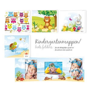 Foto 13 x 18 cm + 15 x 21 cm Carpetas de fotos escolares Carpeta clásica de bolsillo vertical horizontal de cartón resistente Carpeta para jardín de infantes Carpeta de envío de fotos Carpeta de imágenes Diseños 06