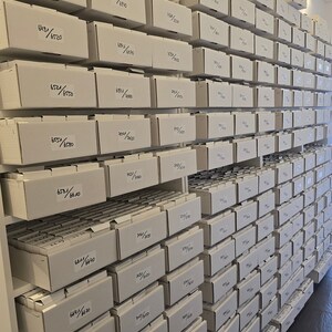 Caja de cartón de archivo para estante Ikea Billy 22 x 32 cm almacenamiento perfecto para 30 cajas ATC ACEO Lego Minifig orden de protección de colección de minerales