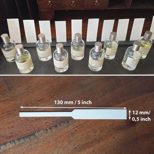 Custom 5000 pc 12x130mm / 0,5x5 paddle prof. aroma therapy perfume test smelling strips 13 special papers individual printing cotton paper