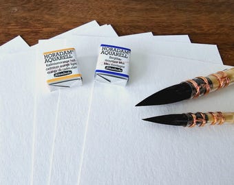 10 blank 10,5x14,8cm 4x6 watercolor postcards Hahnemühle 250gsm Burgund natural white matt unlined acidfree age-resistant artist paper bulk