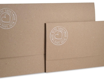 Pochette de protection photo 15 x 21 cm DINA5 6x8 carton kraft brun chemise de livraison chemise photo housse de protection impressions photo couverture d'impression photo chemise photo impression vintage