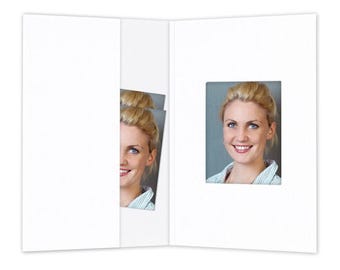 100 pieces cheap passport photo folder picture 3.5x4.5cm no frills white simple good  white matt 250gsm 1 mount 1 pocket