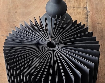 2-200 pages concertina album 12x12 to 33x33cm (5x5-13x13) leporello block zig-zag folder accordion album accordion album book block black