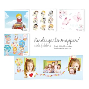 Cartelle fotografiche scolastiche Classic per formato 13x18 e 15x21 verticale orizzontale + borsa robusta in cartone per l'asilo, cartella fotografica, cartella per la presentazione, cartelle per foto, 10 modelli