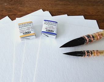 10 blank watercolor 10,5x14,8cm  postcards Hahnemühle 300gsm Britannia natural white matt acid-free age-resistant artist paper bulk