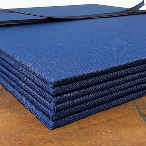 12x12 - 33x33cm Leporello Leinen Hardcover Custom DIY Wunschfarbe Satinband Deckelpaar für Einband Akkordeon-Album Zig-Zag Faltseiten-Album