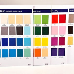 Amostra de cor de papelão reciclado premium, papel de construção, papelão para artesanato, papelão criativo, 210 + 300g, papel fosco e estruturado, amostra de papelão, amostra de cor imagem 2
