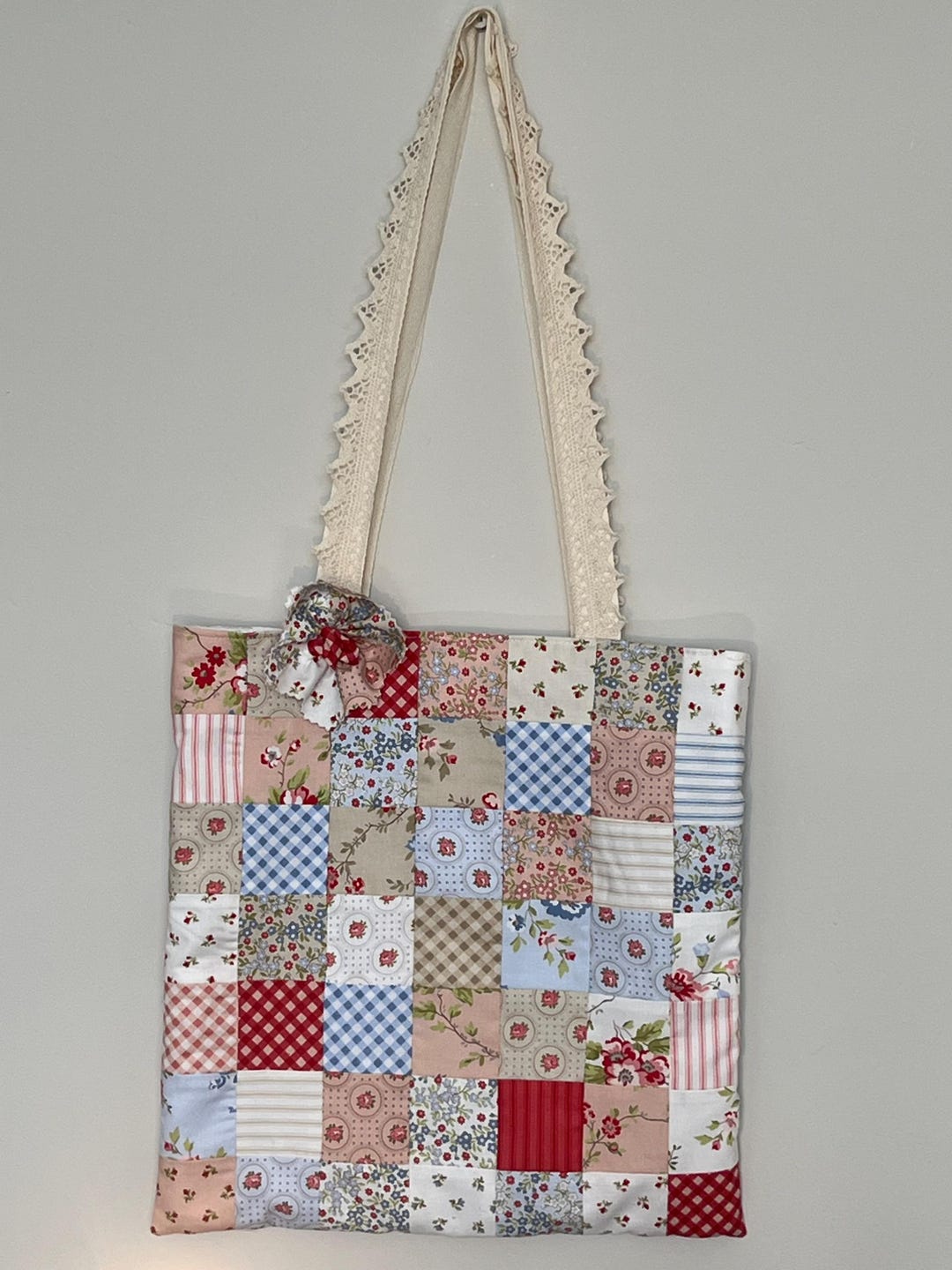 リバティプリントパッチワークコットントートバッグ - Etsy 日本