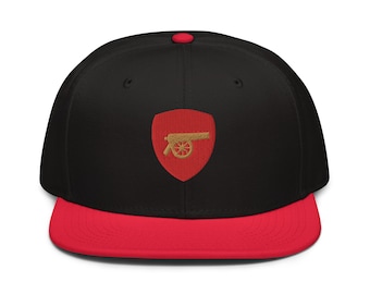Gooners Minimalist Design Embroidered Snapback Hat Soccer Football Cap