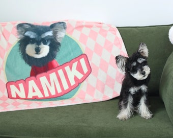 Custom Pet Blanket Using Pet Photo Personalized Dog Blanket Dog Photo Blanket Pet Birthday Gift Custom Pet Photo Blanket