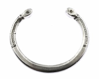 Antique tribal bracelet from Nubia. High grade silver ancient ethnic bracelet from the Red Sea